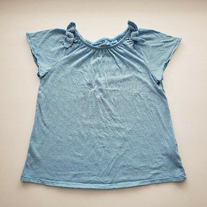 Cat & Jack Blue Striped Short Sleeve Top M
